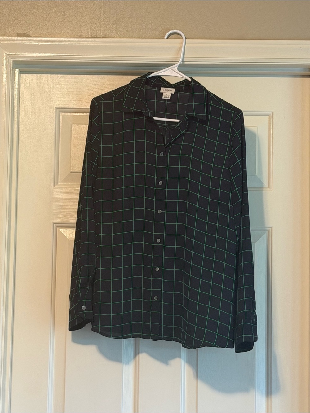J.Crew Black Windowpane Button-Up Shirt